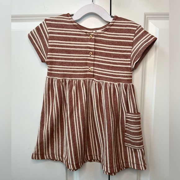 Zara Girls Rust Striped Dress (Size 18-24 Months) - Picture 1 of 3